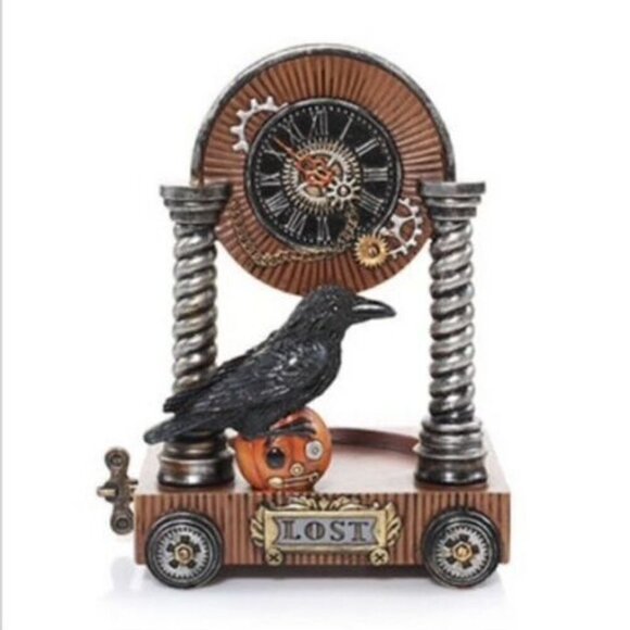 NIB Yankee Candle Steampunk Lost RETIRED #1564737 Halloween Jar Holder Raven - Picture 2 of 4